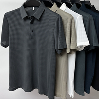 Men's Polo Shirt Mesh Ice Silk Short Sleeve T-shirt