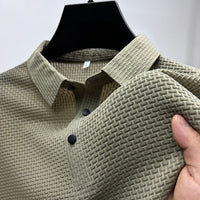 Men's Polo Shirt Mesh Ice Silk Short Sleeve T-shirt