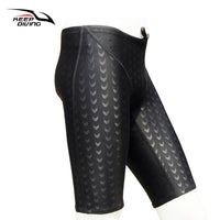 Men Competitive Swim Trunks Shark Skin