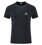 ATHLETiX High Elasticity Printed Crew Neck Quick Dry Running T-Shirt
