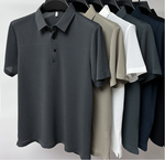 Men's Polo Shirt Mesh Ice Silk Short Sleeve T-shirt