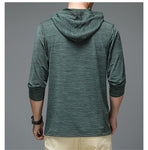 Men's Elastic Long Sleeve Casual Hooded Sportswear