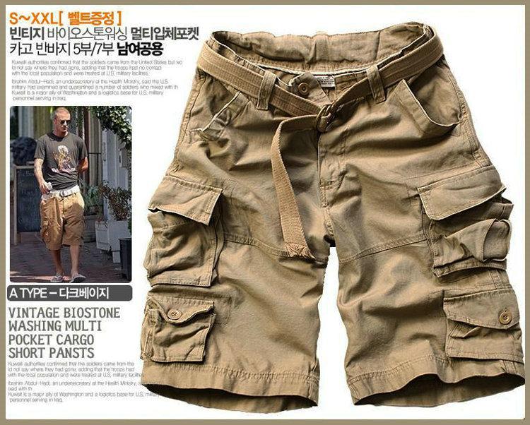 Knee-length Mens Cargo Shorts