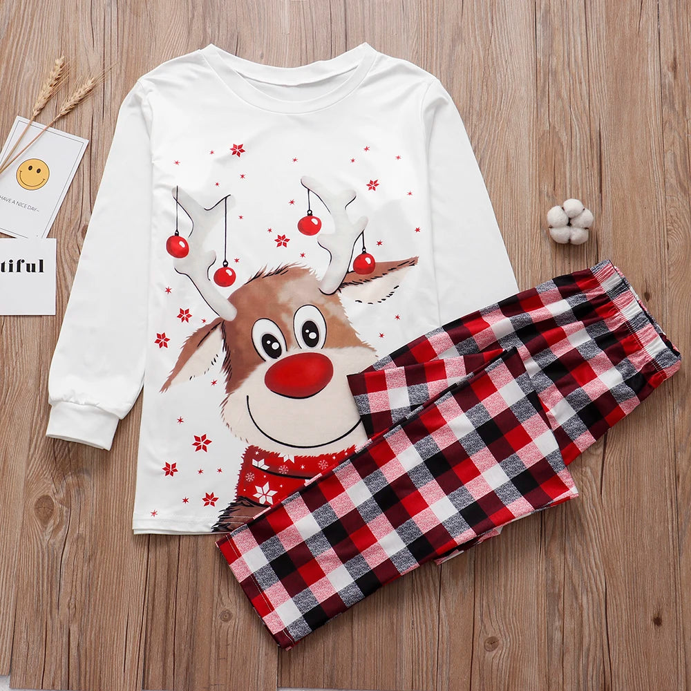 Christmas Family Matching Sleepwear Top+Pants 2PCS