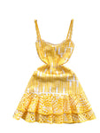 Accessible Luxury Seaside Holiday Machine Embroidery Silm Dress