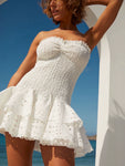 Sanya Seaside Holiday Australia Summer Niche Strapless Dress