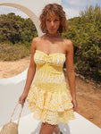 Sanya Seaside Holiday Australia Summer Niche Strapless Dress