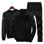 New Sweater Jacket Set Men's Casual Sports Set Three Piece Set