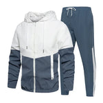 Men Tracksuit Hooded Sportswear 2 Piece Set