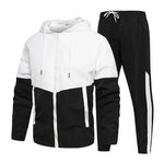 Men Tracksuit Hooded Sportswear 2 Piece Set