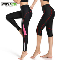 WOSAWE Cycling Tights Pants Sportswear Women's Bike Trousers MTB Padded