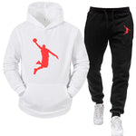 Men's 2-Piece Autumn And Winter Casual Fleece Jogging Suit