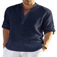 Men's Casual Cotton Linen Shirt