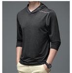 Men's Elastic Long Sleeve Casual Hooded Sportswear