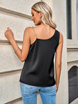 Women's Satin Fashion Swing Neck Asymmetrical Camisole Top