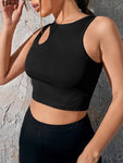 Women's Knitted Hollow Asymmetric Cropped Vest