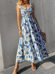 Sexy Slim Dress Sleeveless Sling Print Temperament Women's Long Dress