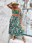 Fashion Printed Holiday Ladies Camisole Two-Piece Backless Suit