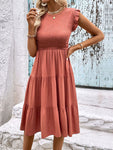 New Fashion Ladies Casual Slim Solid Color Dress