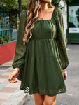 Temperament elegant long sleeve waist dress