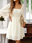 Temperament elegant long sleeve waist dress