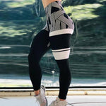 Women's Printed High-waist Hip Stretch Yoga Leggings for Fitness and Running