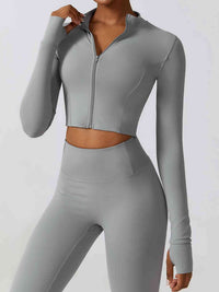 Zip-Up Long Sleeve Sports Top