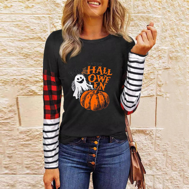 Women's  Halloween pumpkin skull series sweatshirt