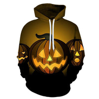 Pumpkin Halloween 3D digital printing hoodie