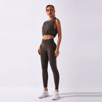 Workout Fitness Running Sportwear Hign Waist Legging Active Suit
