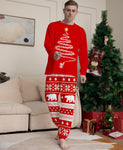 Kid’s Long Sleeves Holiday Christmas Tree Polar Isle Holiday Fitted Two Piece Pajamas