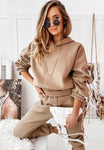 Casual sports hooded long-sleeved trousers two-piece suit SET