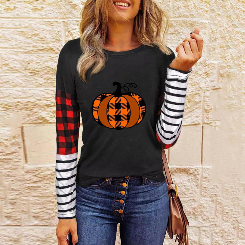 Women's  Halloween pumpkin skull series sweatshirt