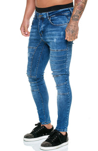 Men's Fashion High Waist Slim Jeans