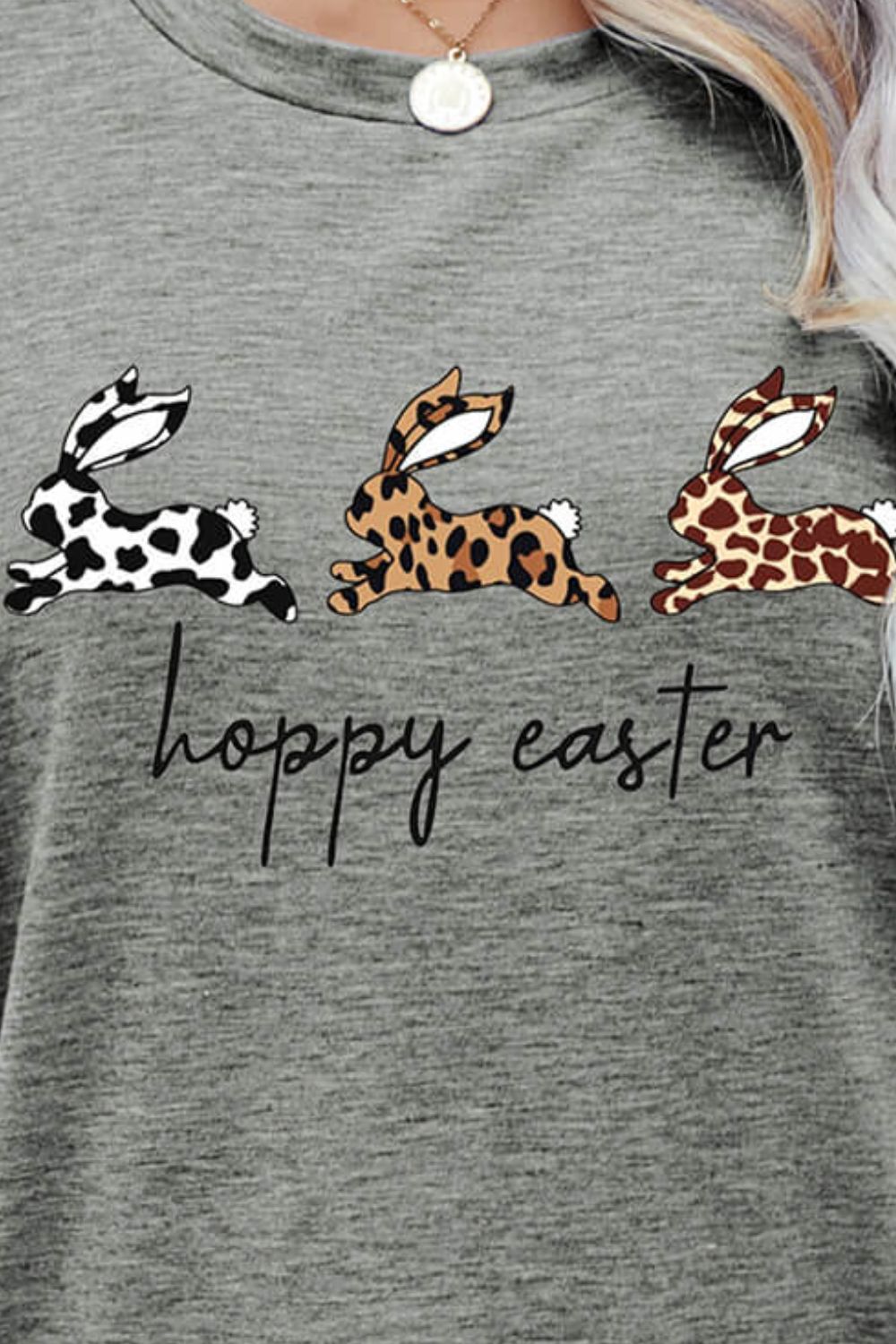 HOPPY EASTER Bunny Graphic Tee Shirt