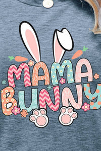 MAMA BUNNY Easter Graphic Short Sleeve Tee