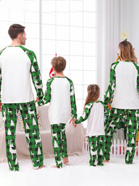 Christmas parent-child printed home pajamas two-piece set