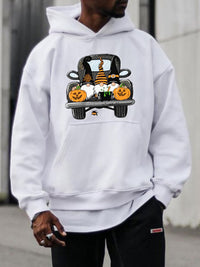 Men's Halloween print hooded sweatshirt