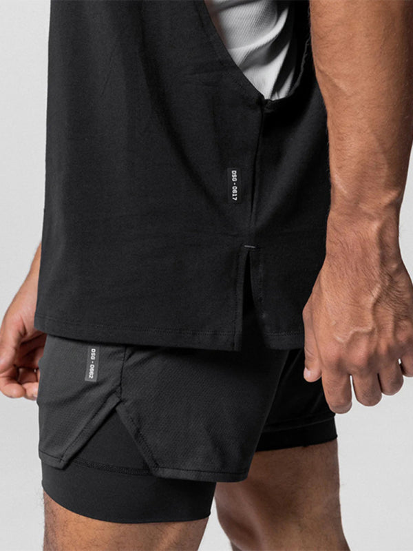 Men's Sports Loose Round Neck Quick Dry Sleeveless Vest