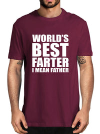 Men's BEST FATHER Print Short Sleeve T-Shirt
