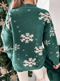 Women's Snowflake Christmas Long Sleeve Sweater
