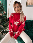 Women's Snowflake Christmas Long Sleeve Sweater