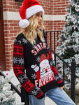 Women's pullover Christmas knitted long sleeve sweater