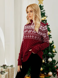 Women's pullover Christmas knitted long sleeve sweater