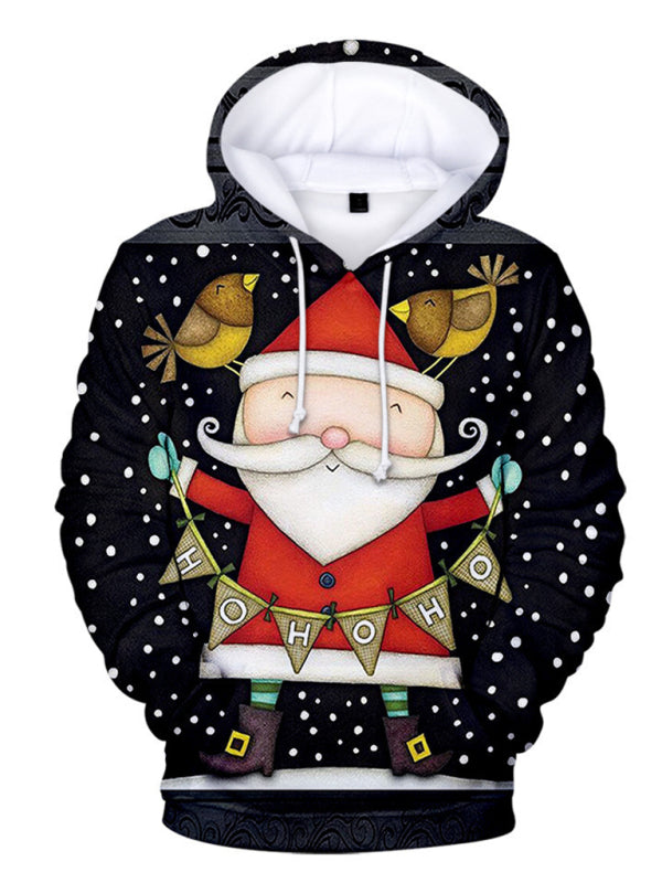 Santa Claus 3D Digital Printing Men's and Women's Hooded Sweater Hoodie
