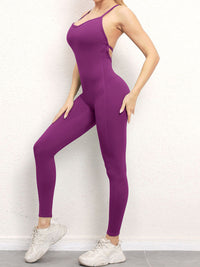 Women's sexy backless yoga fitness jumpsuit