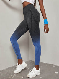 Women's Seamless High Waist Gradient Color Seamless Sports Yoga Pants