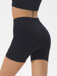 Women's Solid Color High Waist Seamless Training Sport Yoga Fitness Shorts